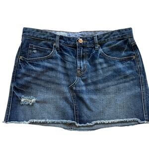 Gap Denim Cutoff Raw Hem Jean Mini Skirt